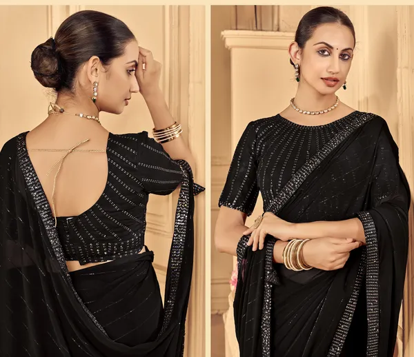 Black_Georgette_Traditional_Saree_For_Women