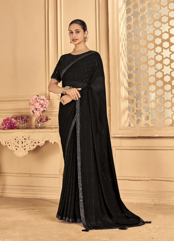 Black_Georgette_Traditional_Saree_For_Women