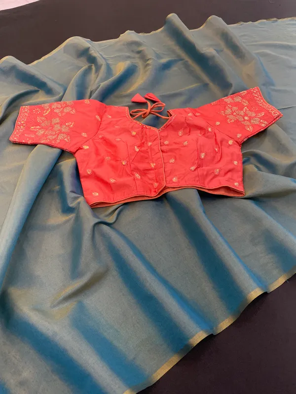 Aqua_Blue_Premium_Art_Silk_Saree_For_Women