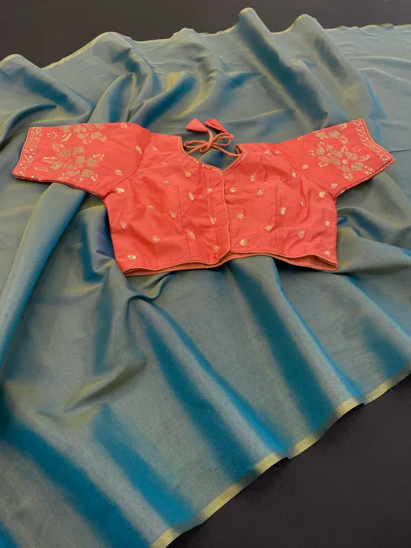 Aqua_Blue_Premium_Art_Silk_Saree_For_Women