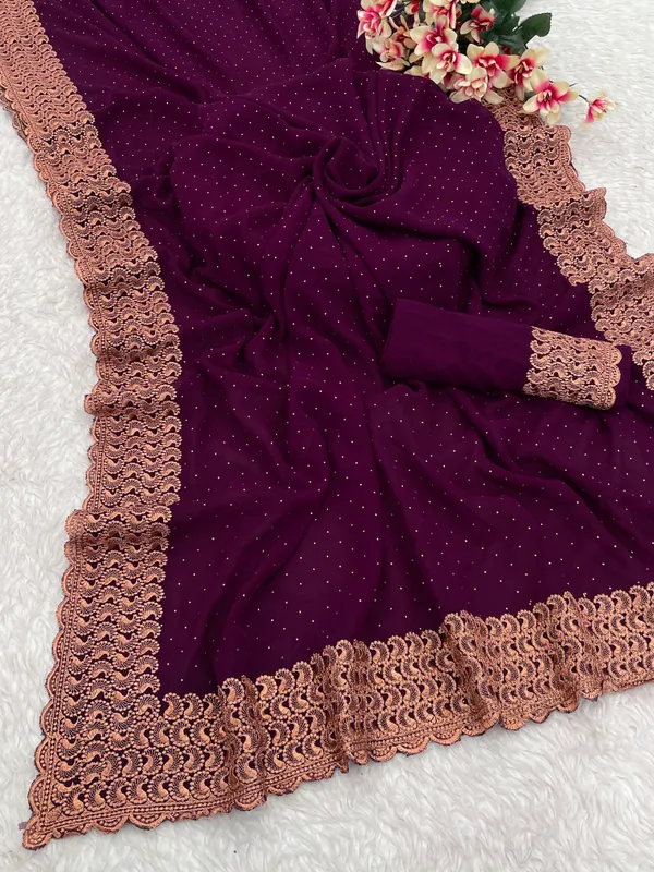 Purple_Georgette_Traditional_Saree_For_Women