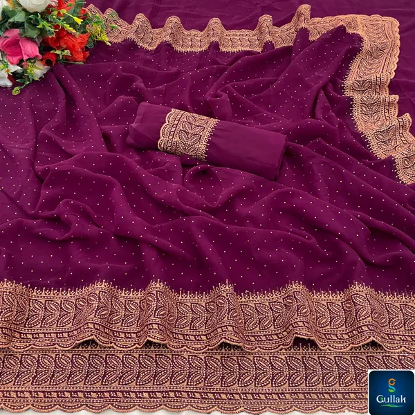 Purple_Georgette_Traditional_Saree_For_Women