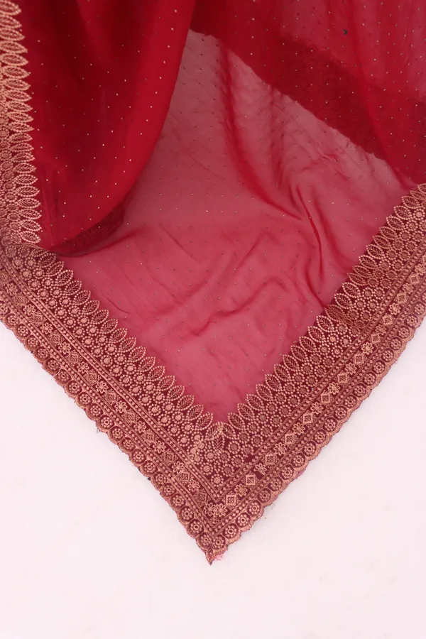 Maroon_Georgette_Traditional_Saree_For_Women
