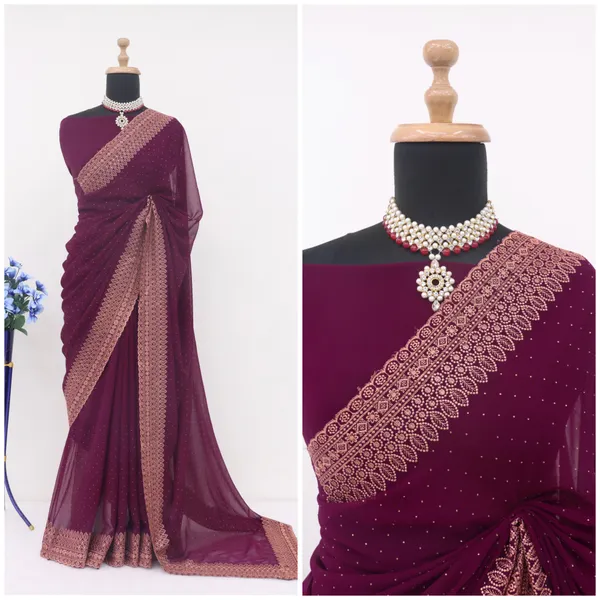 Purple_Georgette_Traditional_Saree_For_Women
