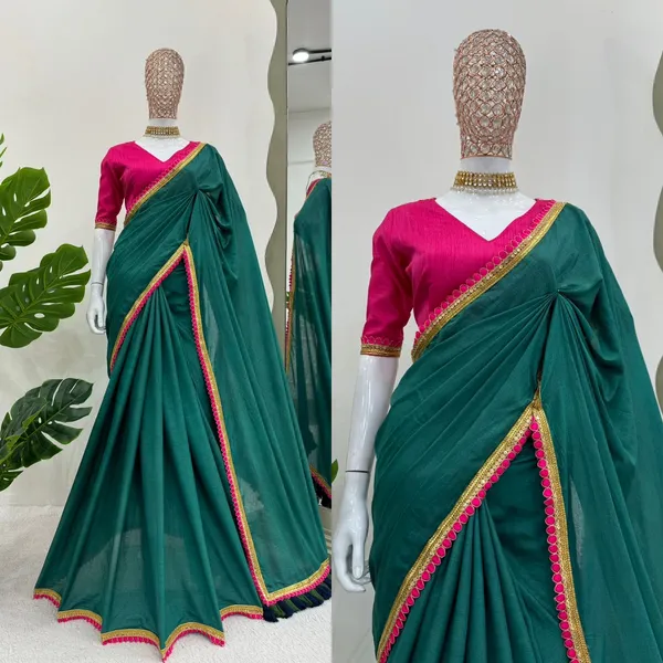Green_Premium_Georgette_Saree_For_Women