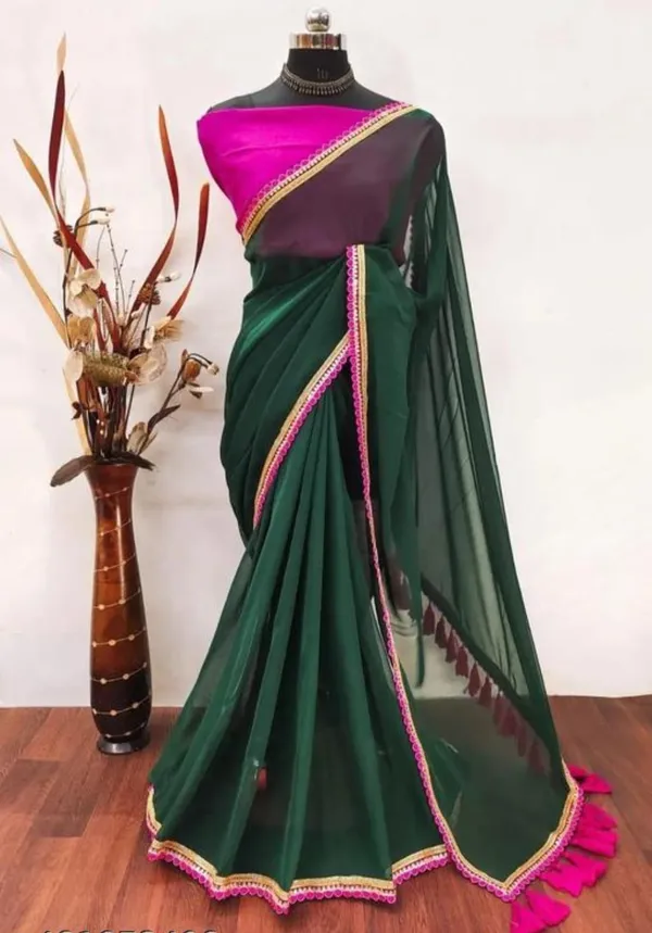 Green_Premium_Georgette_Saree_For_Women