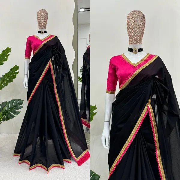 Black_Premium_Georgette_Saree_For_Women