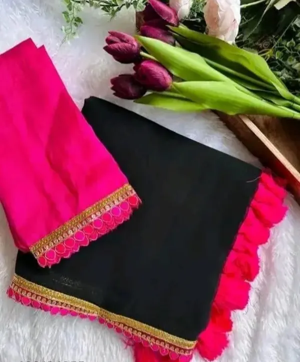 Black_Premium_Georgette_Saree_For_Women