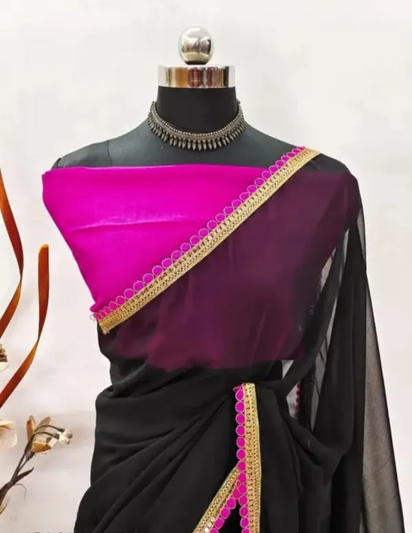 Black_Premium_Georgette_Saree_For_Women