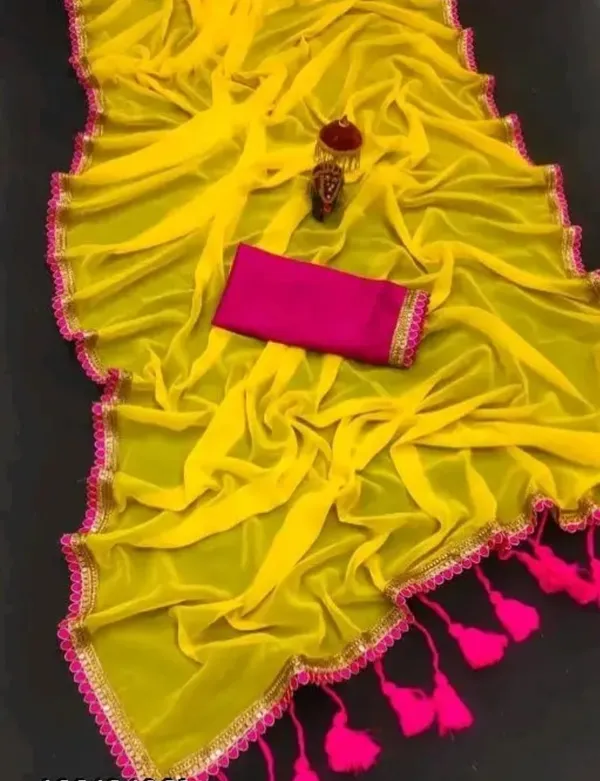 Gold_Premium_Georgette_Saree_For_Women