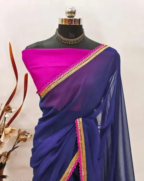 Navy_Blue_Premium_Georgette_Saree_For_Women