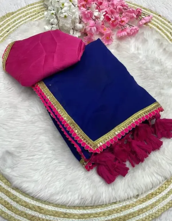 Navy_Blue_Premium_Georgette_Saree_For_Women