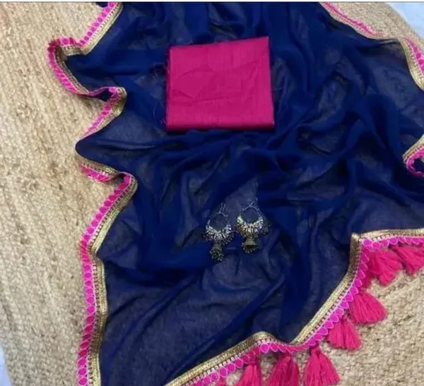 Navy_Blue_Premium_Georgette_Saree_For_Women