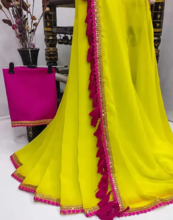 Green_Premium_Georgette_Saree_For_Women