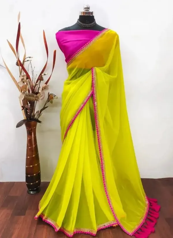 Green_Premium_Georgette_Saree_For_Women