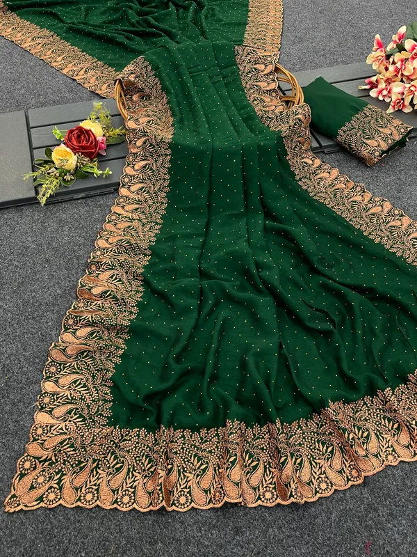 Green_Vichitra_Silk_Traditional_Saree_For_Women