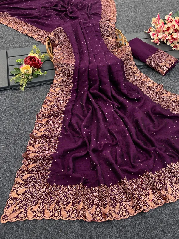 Purple_Vichitra_Silk_Traditional_Saree_For_Women
