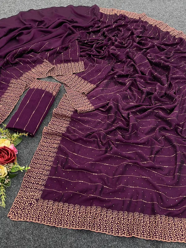 Purple_Vichitra_Silk_Traditional_Saree_For_Women