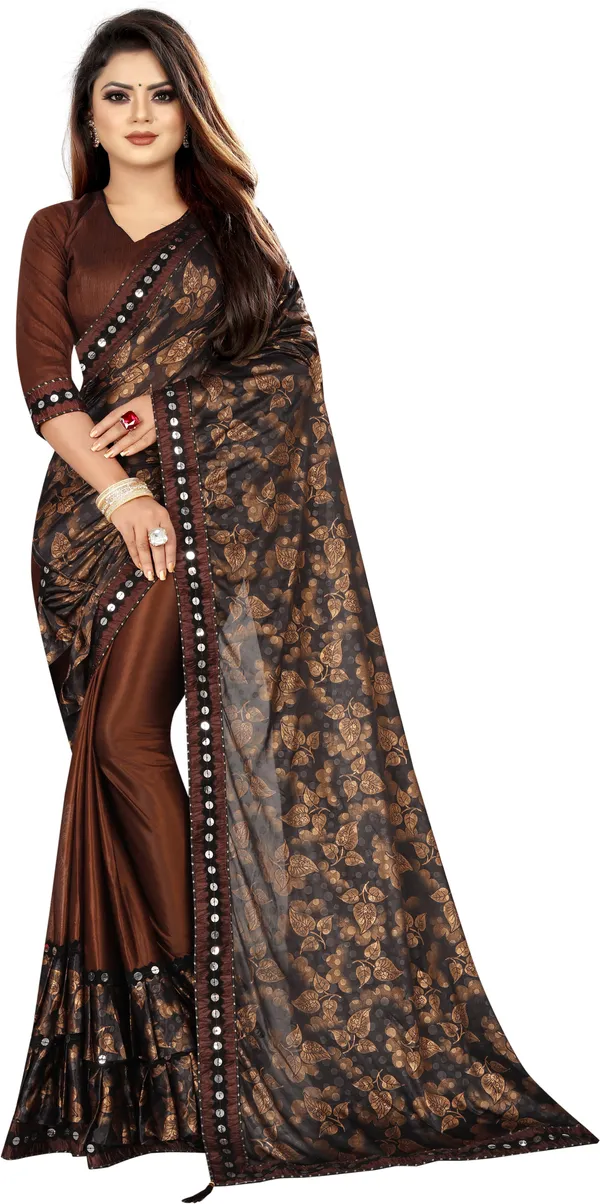 Brown_Lycra_Blend_Printed_Bollywood_Saree_For_Women