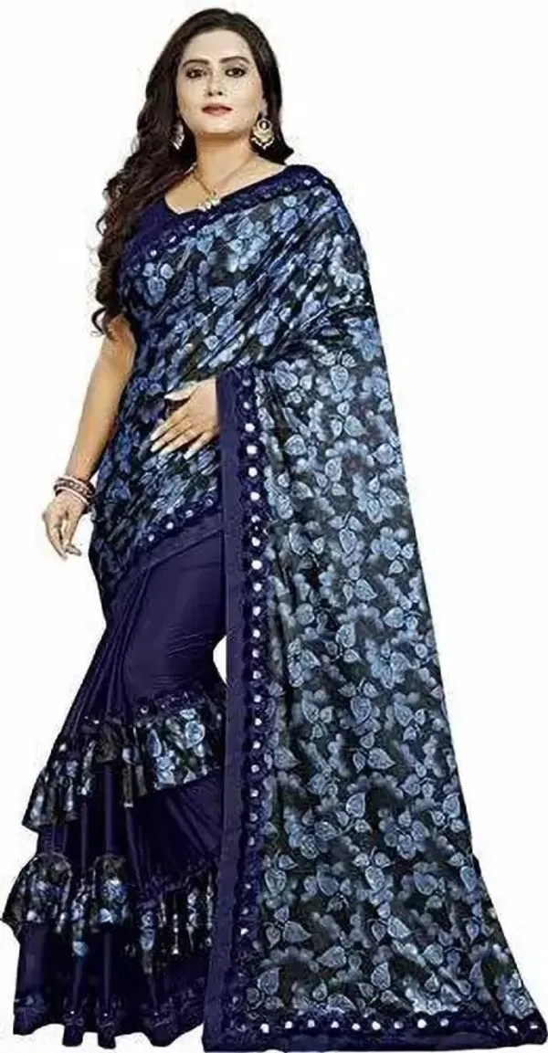 Dark_Blue_Lycra_Blend_Printed_Bollywood_Saree_For_Women