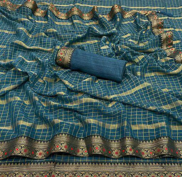 Multicolor_Viscose_Rayon_Self_Design_Chettinadu_Saree_For_Women