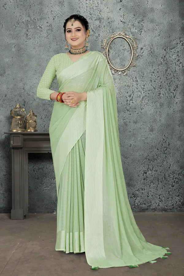 Green_Georgette_Self_Design_Bollywood_Saree_For_Women