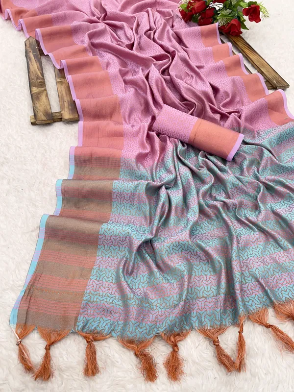 Magenta_Jacquard_Self_Design_Banarasi_Saree_For_Women