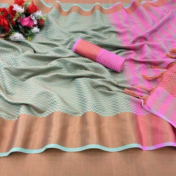 Multicolor_Art_Silk_Self_Design_Banarasi_Saree_For_Women
