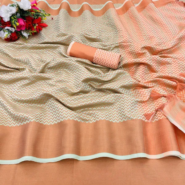 Cream_Art_Silk_Self_Design_Banarasi_Saree_For_Women