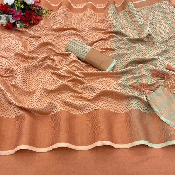 Cream_Art_Silk_Self_Design_Banarasi_Saree_For_Women