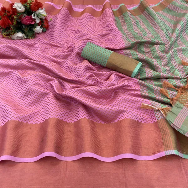 Pink_Art_Silk_Self_Design_Banarasi_Saree_For_Women