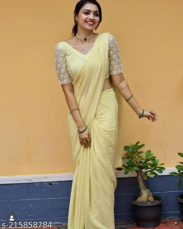 Yellow_Chiffon_Embroidered_Assam_Silk_Saree_For_Women