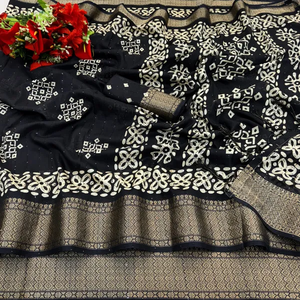 Black_Cotton_Blend_Woven_Daily_Wear_Saree_For_Women