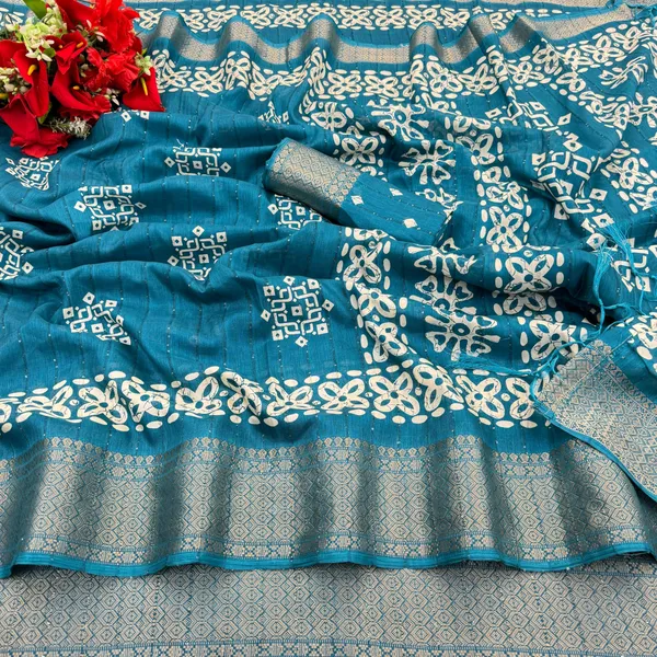 Blue_Cotton_Blend_Woven_Daily_Wear_Saree_For_Women