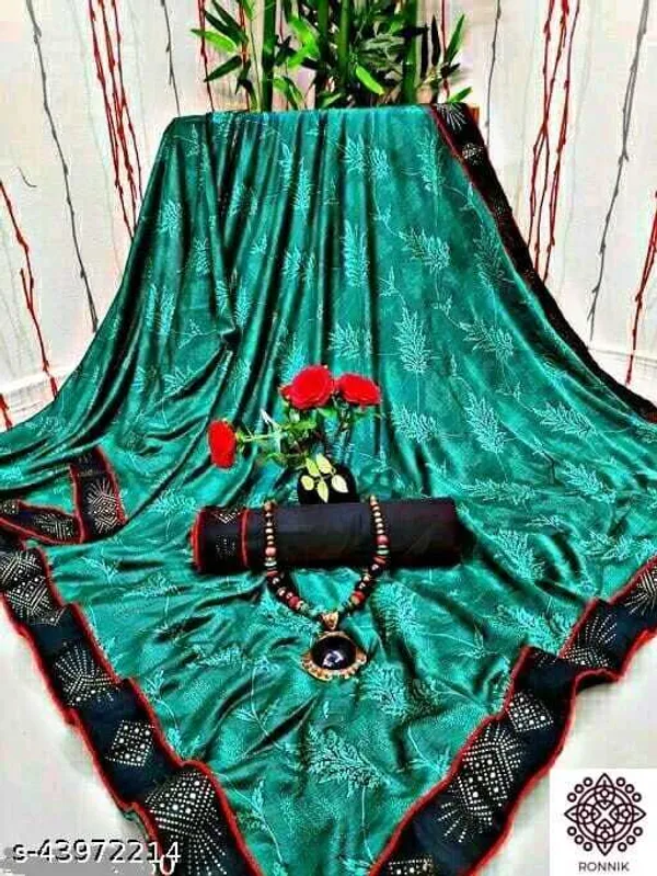 Blue_Lycra_Blend_Printed_Bollywood_Saree_For_Women