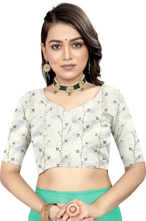 Light_Green_Georgette_Solid/Plain_Daily_Wear_Saree_For_Women