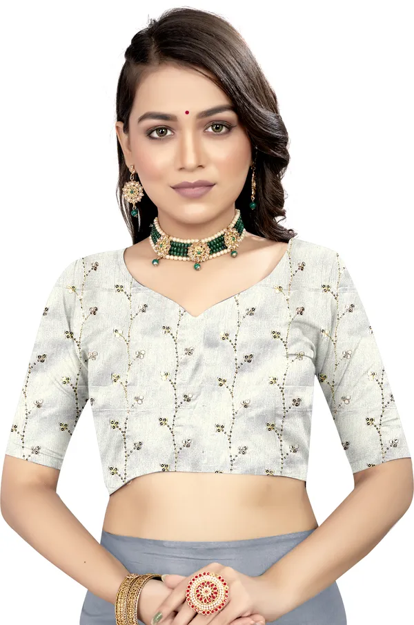 Grey_Georgette_Solid/Plain_Daily_Wear_Saree_For_Women