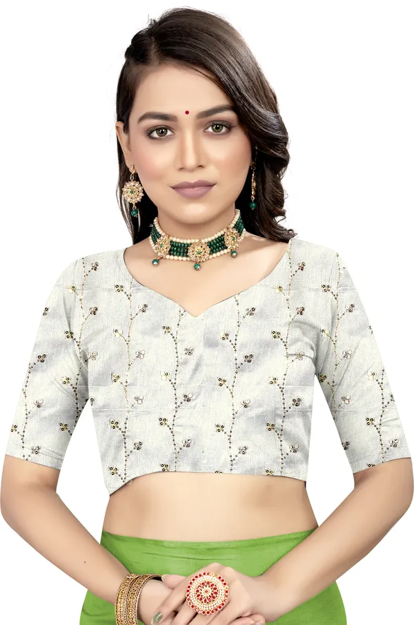 Light_Green_Georgette_Solid/Plain_Daily_Wear_Saree_For_Women
