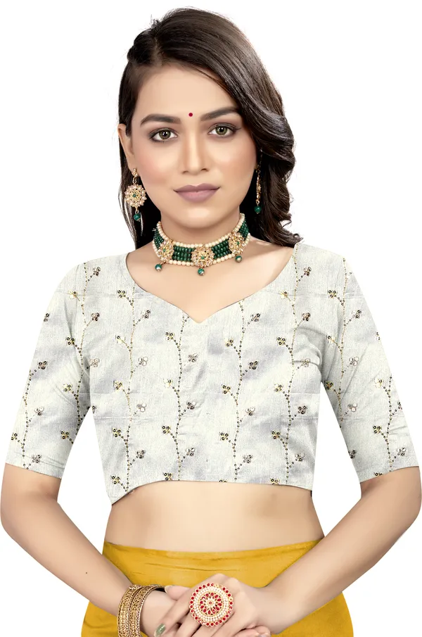 Yellow_Georgette_Solid/Plain_Daily_Wear_Saree_For_Women