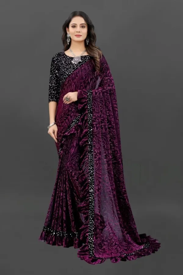 Pink_Lycra_Blend_Self_Design_Bollywood_Saree_For_Women