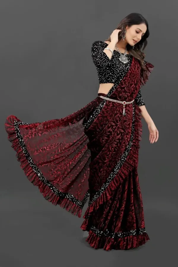 Red_Lycra_Blend_Self_Design_Bollywood_Saree_For_Women