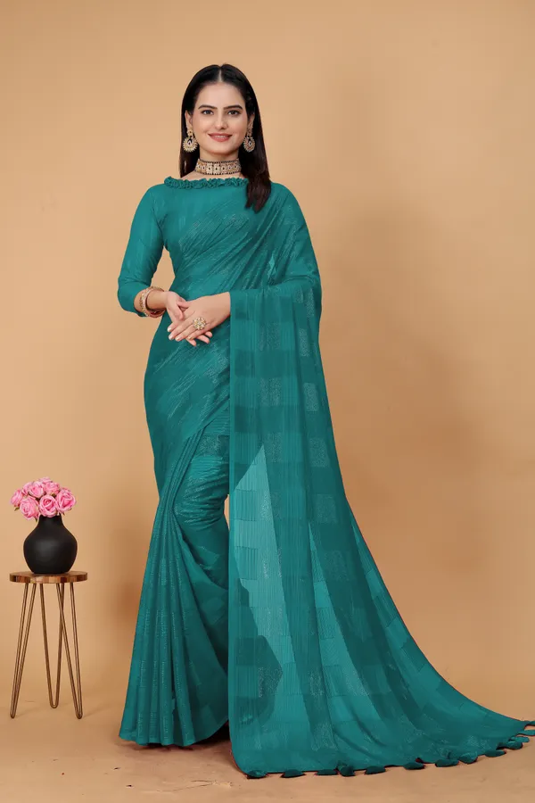 Multicolor_Jacquard_Self_Design_Bollywood_Saree_For_Women