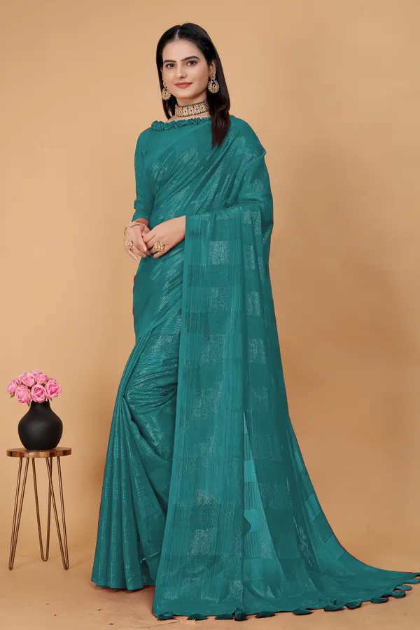 Multicolor_Jacquard_Self_Design_Bollywood_Saree_For_Women