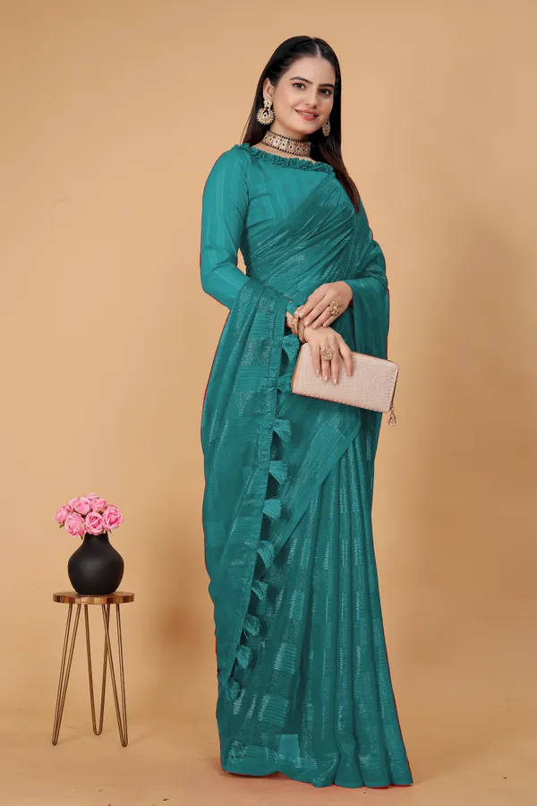 Multicolor_Jacquard_Self_Design_Bollywood_Saree_For_Women