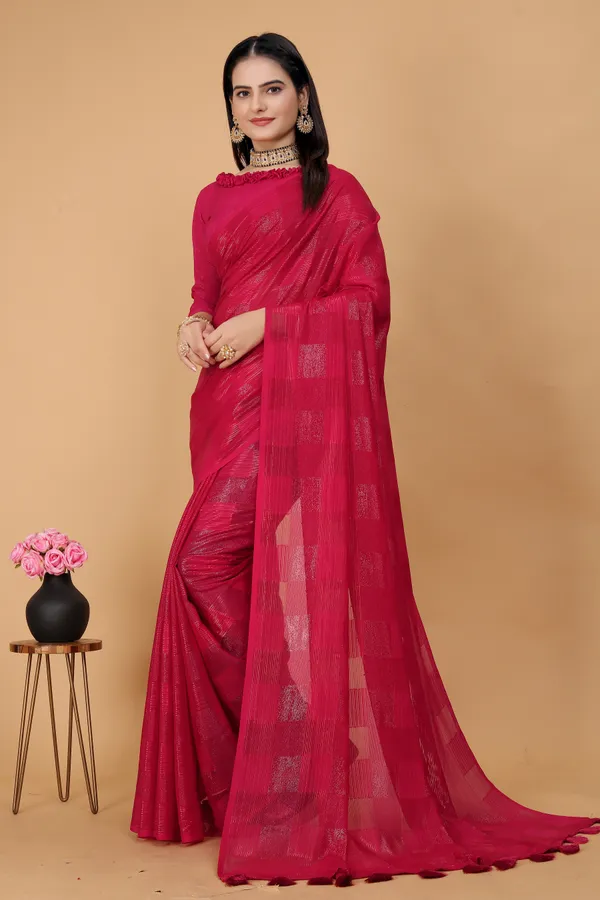 Multicolor_Jacquard_Self_Design_Bollywood_Saree_For_Women