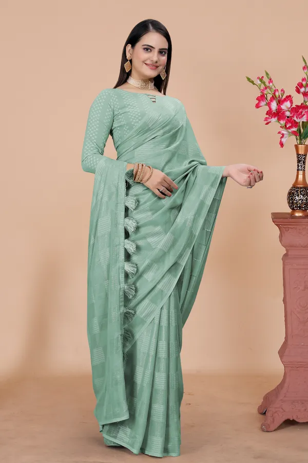 Multicolor_Jacquard_Self_Design_Bollywood_Saree_For_Women