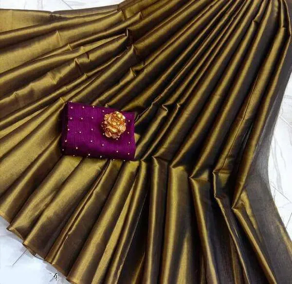 Green_Polyester_Solid/Plain_Ikkat_Saree_For_Women