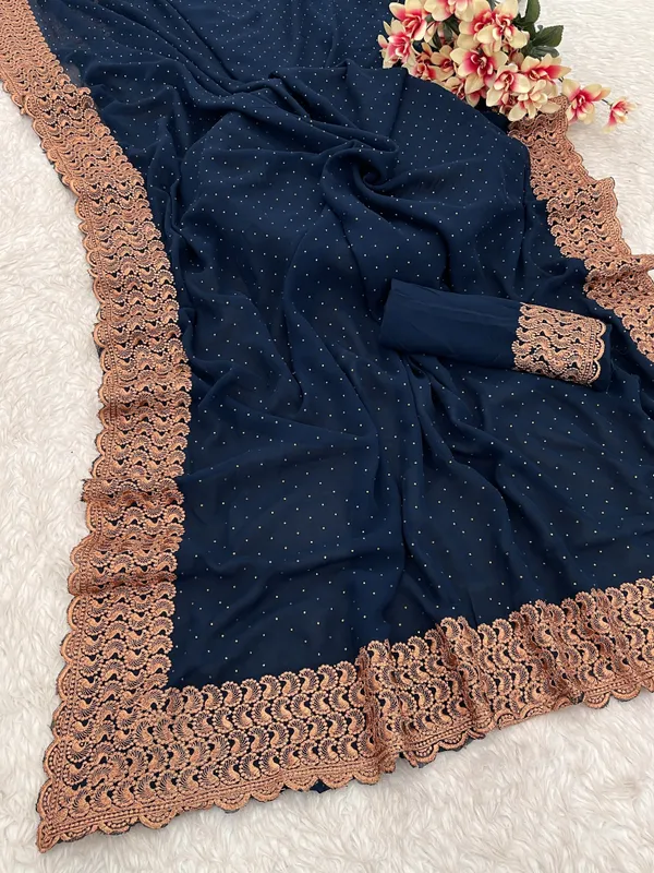 Dark_Blue_Georgette_Embroidered_Daily_Wear_Saree_For_Women