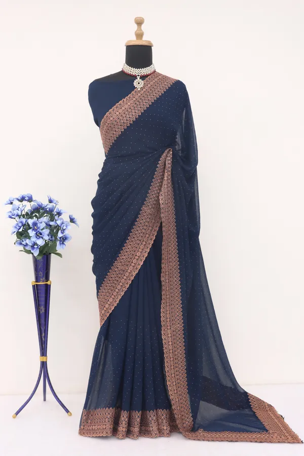 Dark_Blue_Georgette_Embroidered_Daily_Wear_Saree_For_Women