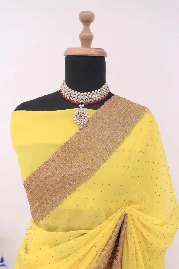 Yellow_Georgette_Embroidered_Daily_Wear_Saree_For_Women